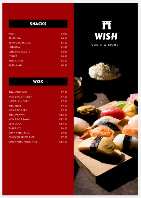 Wish menu 4