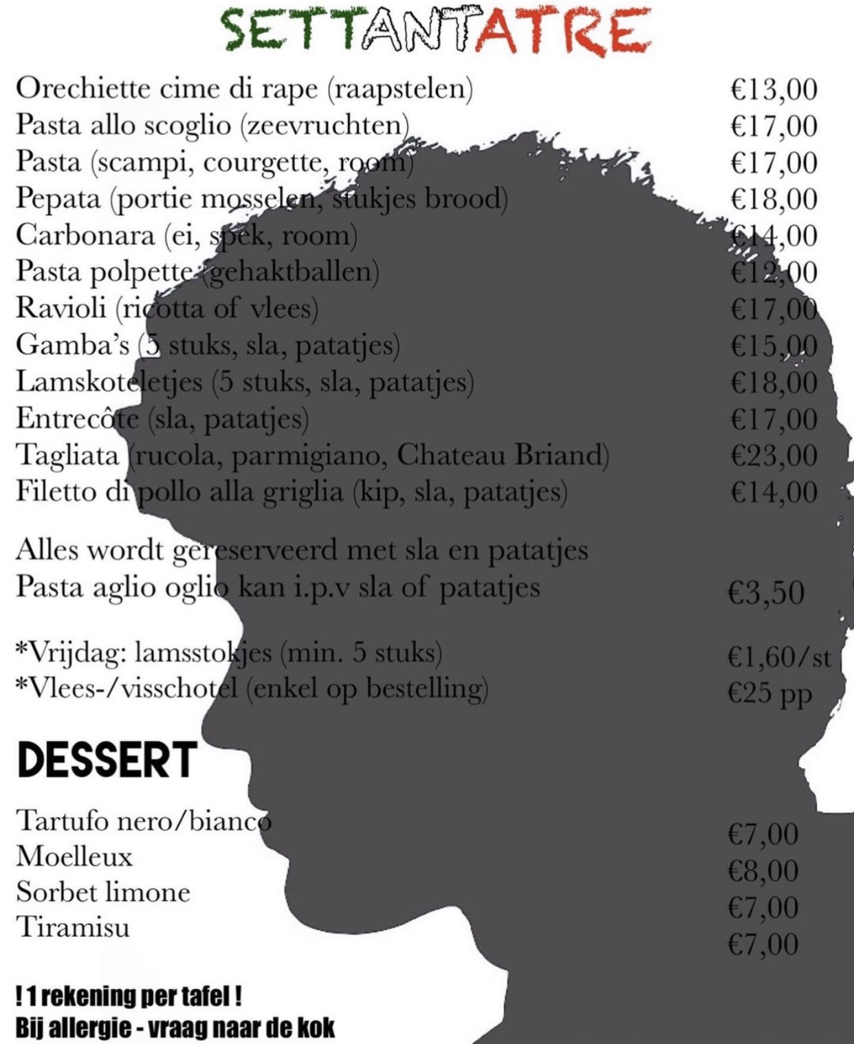 Gran Cafe Settantatre menu 2