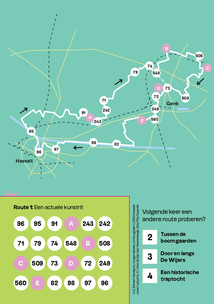 Een actuele kunstrit kaart