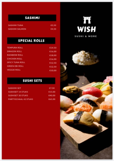 Wish menu 3